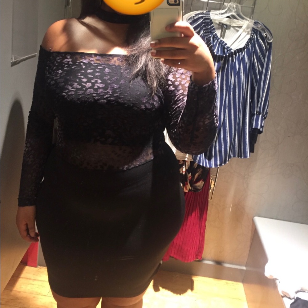 NWT fashion to figure leopard choker dress